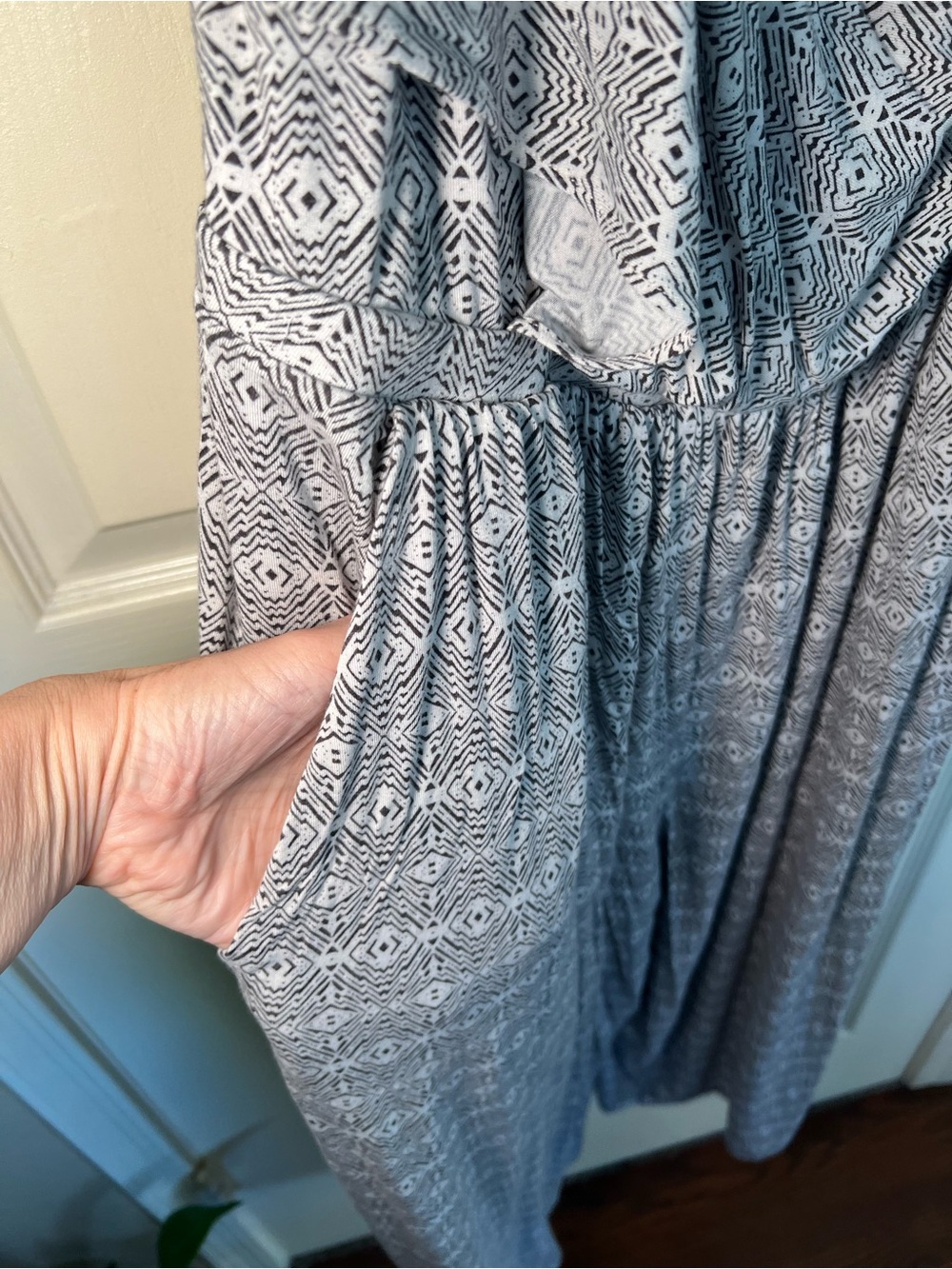 Anthropologie Maeve Jamie One Shoulder Jumpsuit Geometric Print Large - Picture 6 of 10